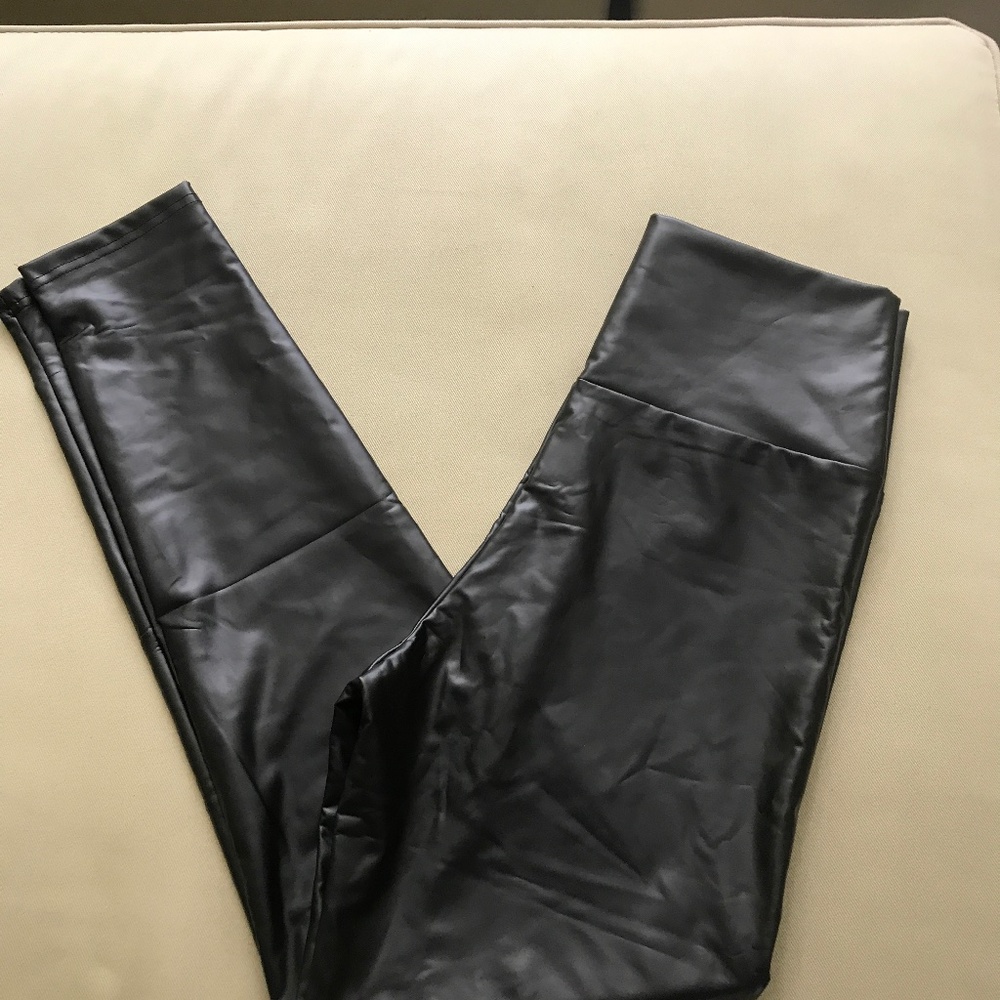 Black “pleather” leggings